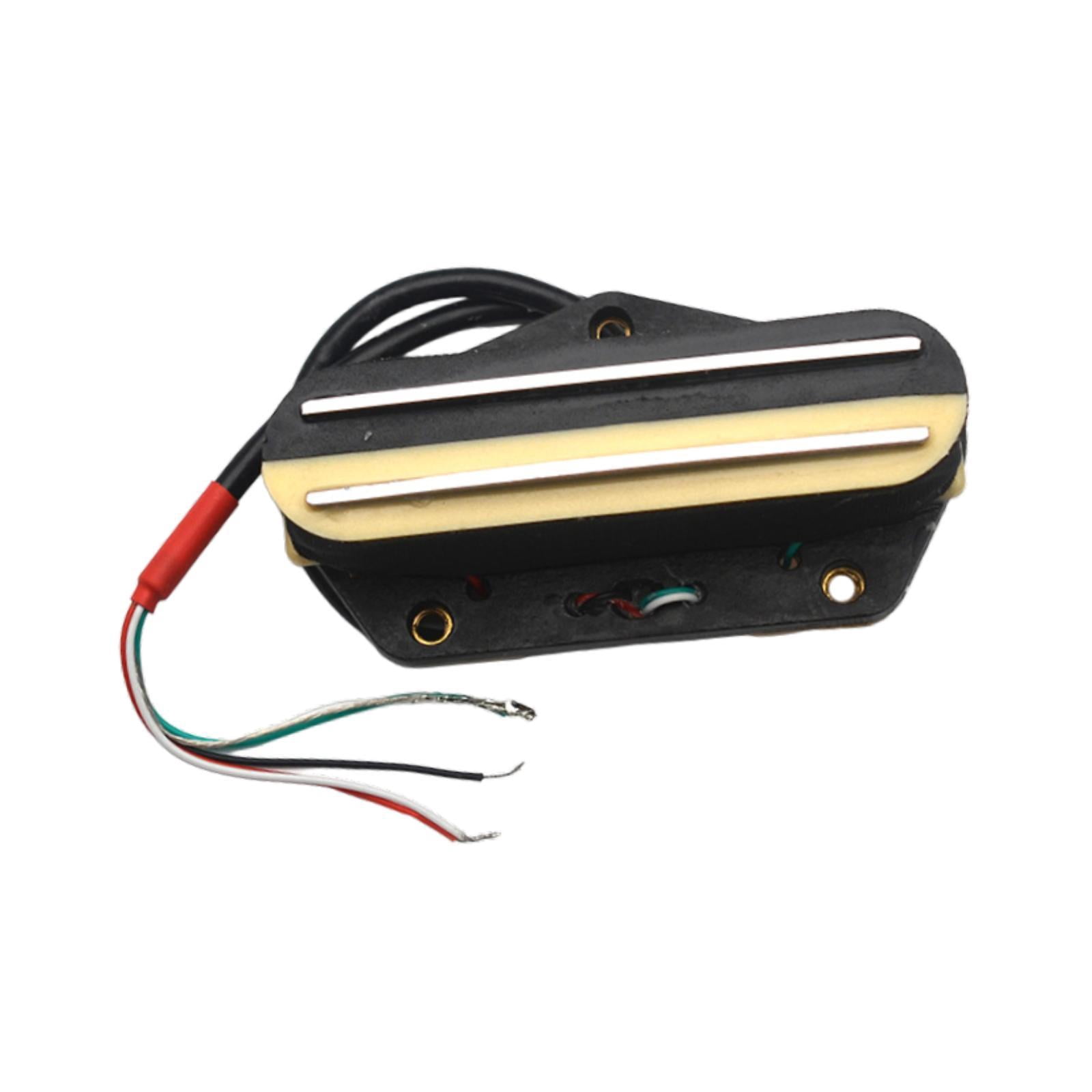 JWQFBC Electric Guitar Humbucker Bridge Pickup Double Rail Easy to Install Multipurpose Black Yellow 16K