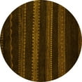 thumbnail image 1 of Ahgly Company Indoor Round Abstract Yellow Modern Area Rugs, 5' Round, 1 of 4