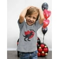 thumbnail image 2 of Tstars Boys Unisex Valentine's Day Rawr Dinosaur Kids T Shirt, 2 of 6