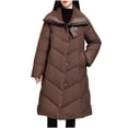 thumbnail image 2 of UPPADA Women's Winter Coats with Hood Fashion Warm Long Fall Jackets Clothes Oversized Shearling Fleece Long Coats Jackets with Pockets Winter Coat for Women Coffee,L, 2 of 9