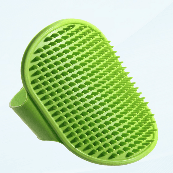 Dog Grooming Brush Dog Bath Brush Dog Scrubber for Bath Soothing Massage Rubber Comb with Adjustable Ring Handle for Bathing Massaging Hair Removal for Short Long Haired Dogs and Cats