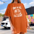 thumbnail image 2 of TSADFHJI Hauts de Sortie pour Femmes Manches Longues Noir Mode Décontractée Col Rond T-Shirts Été Manches Courtes T-Shirts Décontractés Amples Haut S Orange, 2 of 4