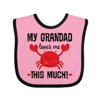 Inktastic Grandad Loves Me Grandchild Crab Boys or Girls Baby Bib