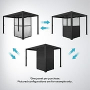 Mirador 10x 13 111S Outdoor Pergola Accessories Aluminum Openable Shutter Wall, Charcoal(Not Pergola)