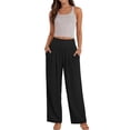 thumbnail image 2 of Sundazz Wide Leg Pants for Women Summer Smocked Waisted Palazzo Pants Baggy Flowy Trousers, XS-XL, 2 of 7