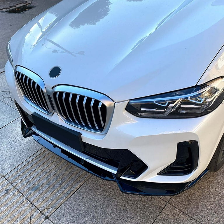 Hhengyisoul 3pcs Set Front Bumper Lip for BMW X3 X4 G02 G01 Facelift fl M-Sport 2022+, Front Spoiler Air Dam Chin Front Splitter Lip Lower Protector, Carbon Fiber