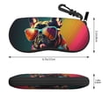 thumbnail image 2 of Xecao Retro Bulldog Sunglasses for Eyeglass Case Soft Shell, Portable Sunglass Case, Fashionable Eyeglass Case with Zipper, Lightweight, 2 of 6