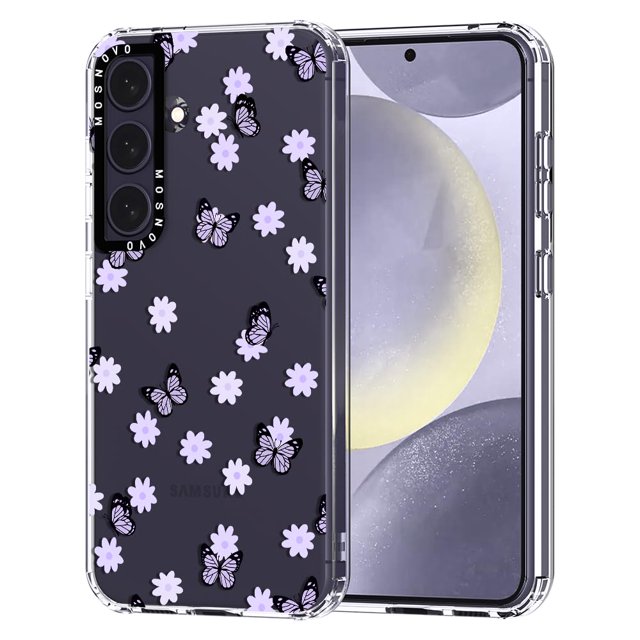 Funda de teléfono MOSNOVO para Samsung Galaxy S24 Plus Lilac Butterfly