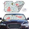 thumbnail image 2 of Balery Cute Flamingo Print Car Windshield Sun Shade,Windshield Sunshade for Car Pickup Truck SUV Accessories-Medium, 2 of 7
