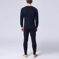 thumbnail image 4 of Wutalume Men Winter Fleece Lined Cotton Thermal Long Johns Top and Bottom Underwear Set, Ultra-Warm for Extreme Cold, Comfortable Base Layer for Daily Use,Navy L, 4 of 5