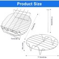 thumbnail image 2 of 2 Pcs Air Fryer Accessories, 7 Inch Multi-Function Double Layer Rack with Skewer, Air Fryer Racks with 4 Barbecue Sticks for All Brands of Air Fryer, 2 of 5