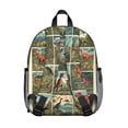 thumbnail image 3 of Cute Dinosaur Pattern Backpack Backpack for School,Cute School Bag,Schoolbag with Adjustable Shoulder Straps & Padded Back,13.8"x11.4"x6", 3 of 6