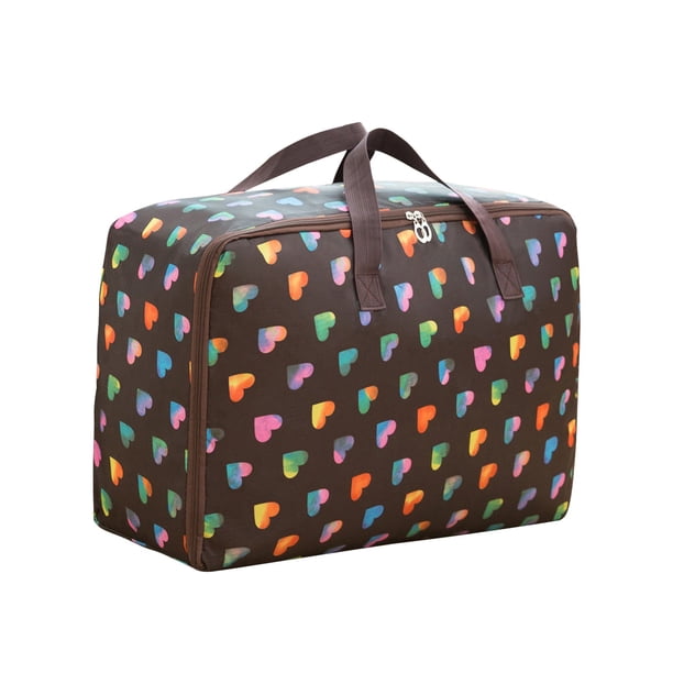 Xihbxyly Práctica Bolsa de Almacenamiento, Tela Resistente de 600D, Diseño Suave y Plegable, Ahorra Espacio, Organizador de Ropa y Almohadas, Práctico Cierre de Cremallera, Verde, Azul, Blanco, Gris,