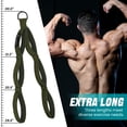 thumbnail image 2 of Vulken Tricep Rope Cable Attachment. 28.7 Inch & 22 Inch Three lengths Built in One Pull Down Rope, Green, 2 of 6