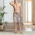 thumbnail image 2 of Vsdgher Leopard Brown Mens Pajama Pants Sleep & Lounge Pants, PJ Pants-XX-Large, 2 of 6