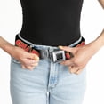 thumbnail image 6 of Buckle-Down Belt, Seatbelt Buckle Belt, No Chance Bro Black Yellow Red, Youth 22 to 32 Inches, 6 of 9