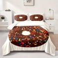 thumbnail image 6 of 1pc Room Decor Blanket Donut, Rainbow Candy Pattern Flannel Blanket, Quilt Set, Bedroom Decoration and Accessories, Holiday Gift, Suitable for Sofa, Bed, Car, Office, Camping, 6 of 9