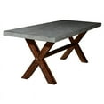 thumbnail image 2 of Rustic Homes Kayden 84"W Concrete Coated Trestle Dining Table w/Wood Base Gray, 2 of 4