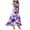 Purple, variant on GEWSEY Boho Dresses for Women 2025 Flowy V Neck Short Sleeve Casual Summer Dress Empire Waist A Line Flowy Maxi Wedding Guest Dress (Beige, L)