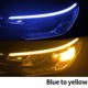 thumbnail image 3 of 2 tiras de luces LED DRL para coche, impermeables, flexibles, RGB, para faros delanteros automáticos, secuencia amarilla, señal de giro con DRL de 12 V, 3 of 5