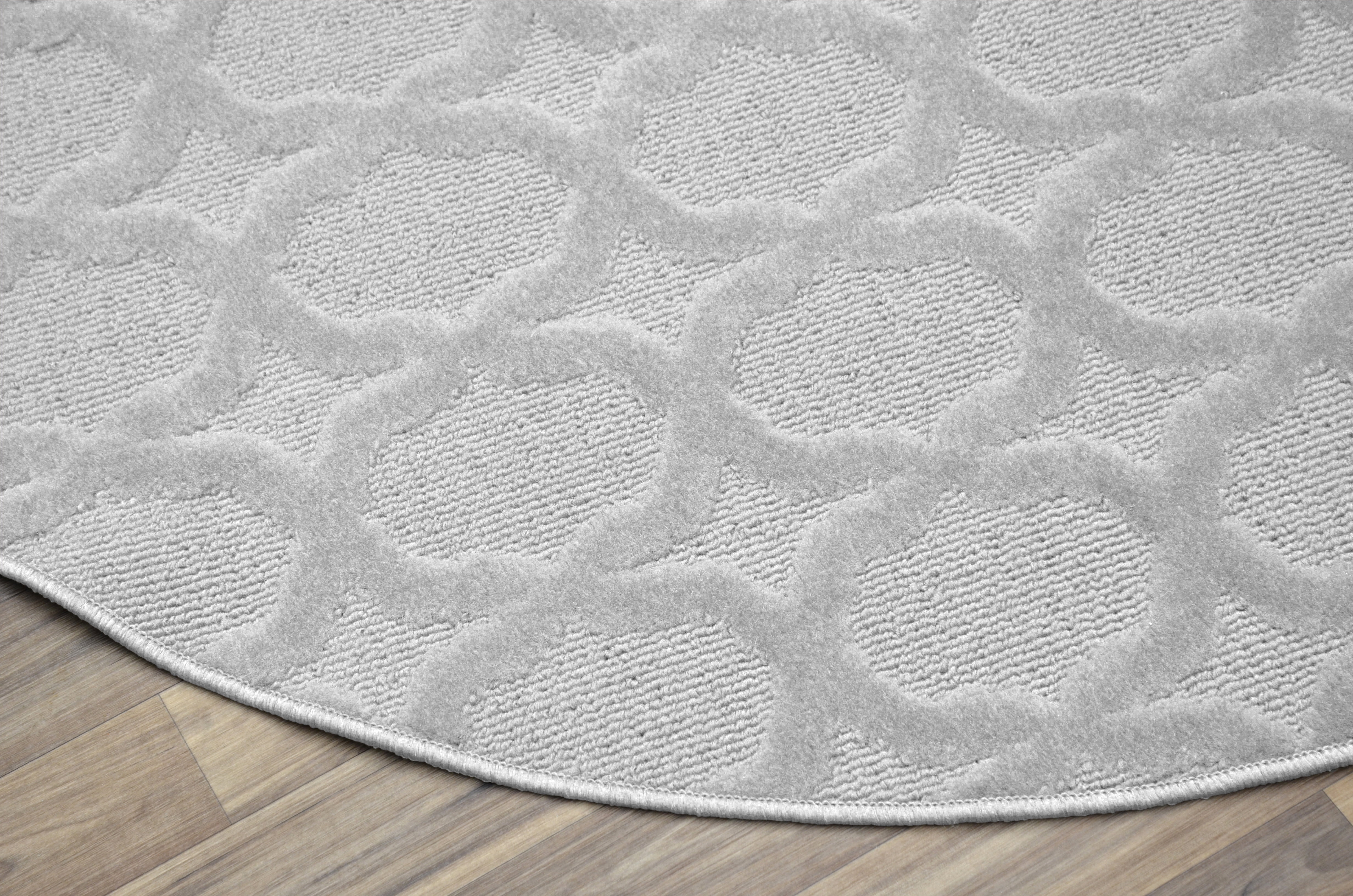 Garland Rug Sparta Silver Round Indoor Area Rug, 5' x 5'