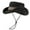 Black, variant on Vintage Western Cowboy Hat Wide Brim Sun Protection Hat with Adjustable Chin Strap for Outdoor Adventures
