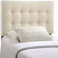 thumbnail image 1 of Emily Twin Upholstered Fabric Headboard - Ivory, 1 of 4