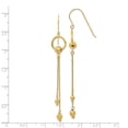 thumbnail image 3 of FB Jewels 14K Gold Diamond Cut Dangle Shepherd Hook Earrings, 3 of 3