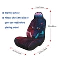 thumbnail image 3 of Uemuo Cool Wolf Head Pattern Car Seat Covers for Front Seats Waterproof Seat Covers for Cars, Universal Auto Front Seats Protector Fits for Car-1, 3 of 6