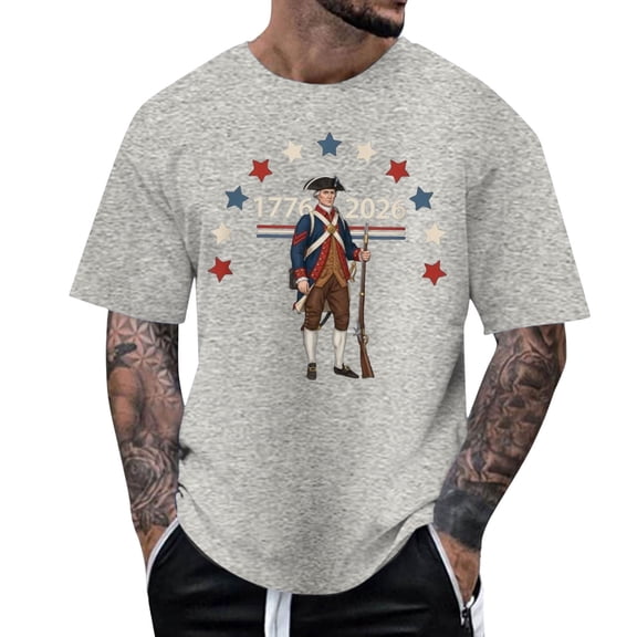 MuXiKeJi Clothes 250 Years America Anniversary USA 250th Birthday Apparel T-Shirt