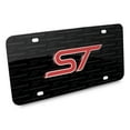 thumbnail image 2 of Ford Focus ST 3D Logo on Logo Pattern Black Aluminum License Plate, 2 of 7