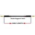 thumbnail image 4 of 3 Units - 7 Inch -Pedal, Effects, Patch, Guitar Instrument Cable Custom Made by WORLDS BEST CABLES â€“ Made Using Mogami 2524 Wire and Neutrik-Rean NYS224BG Gold Â¼ inch (6.35mm) TS Plugs, 4 of 10