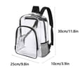 thumbnail image 4 of Tuvgenk Clear Backpack Durable Lightweight Stadium Backpack PVC Multi Compartment Waterproof Bag for Stadium Beach Festival, 4 of 5