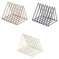 thumbnail image 1 of 3pcs Triangle Files Organizer Wire Collection Desktop Iron Storage Rack Bookshelf Holder Para office and home Decoration Macarena Estantería de escritorio de metal, 1 of 8