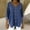 504_Blue, variant on Womens Button Down Shirt Trendy Casual Loose Denim Cotton Turtleneck Long Sleeve Pullover Shirt Summer Tops