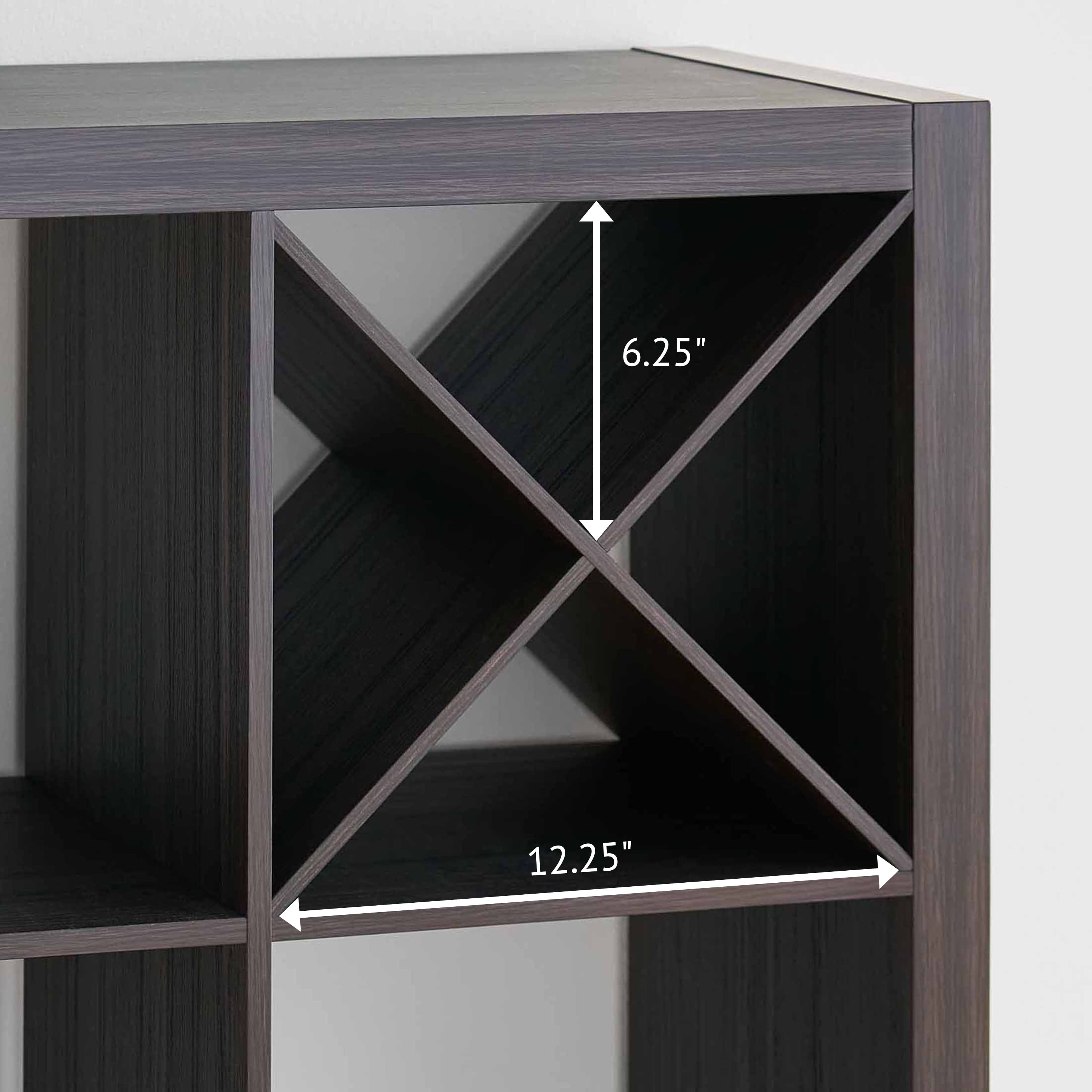 Better Homes & Gardens X Shelf Insert for Cube Organizers, Tobacco Oak