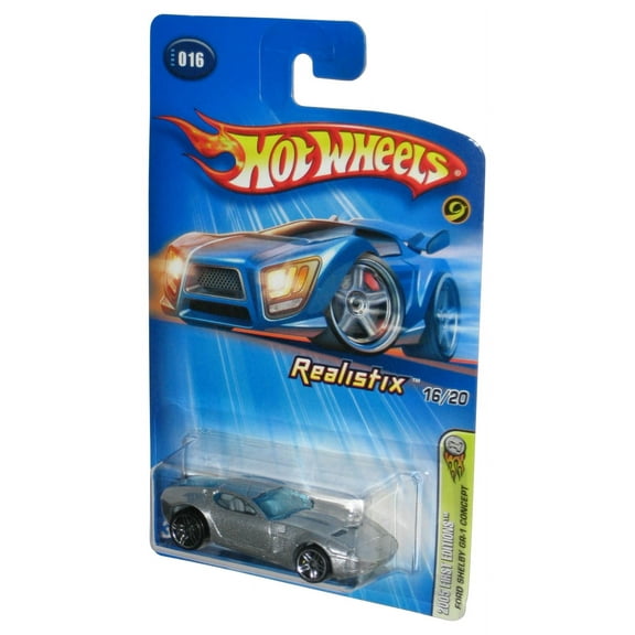 Hot Wheels 2005 First Editions 16/20 Realistix Silver Ford Shelby GR-1 Concept Car #016