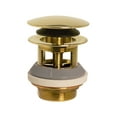 thumbnail image 3 of Westbrass Integrated Overflow Coarse Thread Tip-Toe Drain with ABS Adapter, Polished Brass, 3 of 9