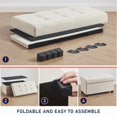 thumbnail image 5 of Ornavo Home 30 Inch Folding Storage Ottoman with Storage Bench, Large Storage Ottoman Bench, Storage Chest, Foot Rest Stool, Bedroom Bench with Storage, 5 of 5