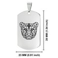 thumbnail image 2 of Stainless Steel Geometric Polygon Cheetah Animal Dog Tag Pendant Necklace, 2 of 3