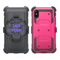 thumbnail image 4 of Case for Galaxy A20 Belt Clip Holster Kickstand Shock Proof [Built In Screen Protector] Phone Case For Galaxy A20/A30/A205U Cases - Hot Pink, 4 of 6