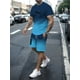 thumbnail image 3 of Conjunto de ropa deportiva para hombre, camiseta informal y pantalones cortos transpirables para correr, 2 conjuntos de cambio gradual, novedad de 2024, 3 of 5