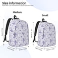 thumbnail image 2 of Disketp Bouquet and Lavender Flowers print Canvas Backpack Lightweight Travel Daypack Student Rucksack Laptop Backpack-, 2 of 5
