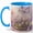 Blue, variant on Enchanted Flower Coffee Mug, Fairy Garden Mug for Women, Watercolor Glass Dome with Butterfly and Wildflowers, Fantasy Gift, Ceramic 11 Oz Cup