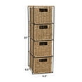 thumbnail image 2 of Trademark Innovations 23 in. Seagrass and Metal 4-Drawer Storage Chest or Side Table, 2 of 3