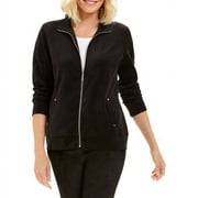 Karen Scott Women's Mock Neck Jacket Black Size Petite Small
