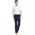 thumbnail image 5 of U2SKIIN Mens Cotton Pajama Pants, Soft Lounge Pant with Pockets Lightweight Sleep Pj Bottoms,(Navy,L), 5 of 6