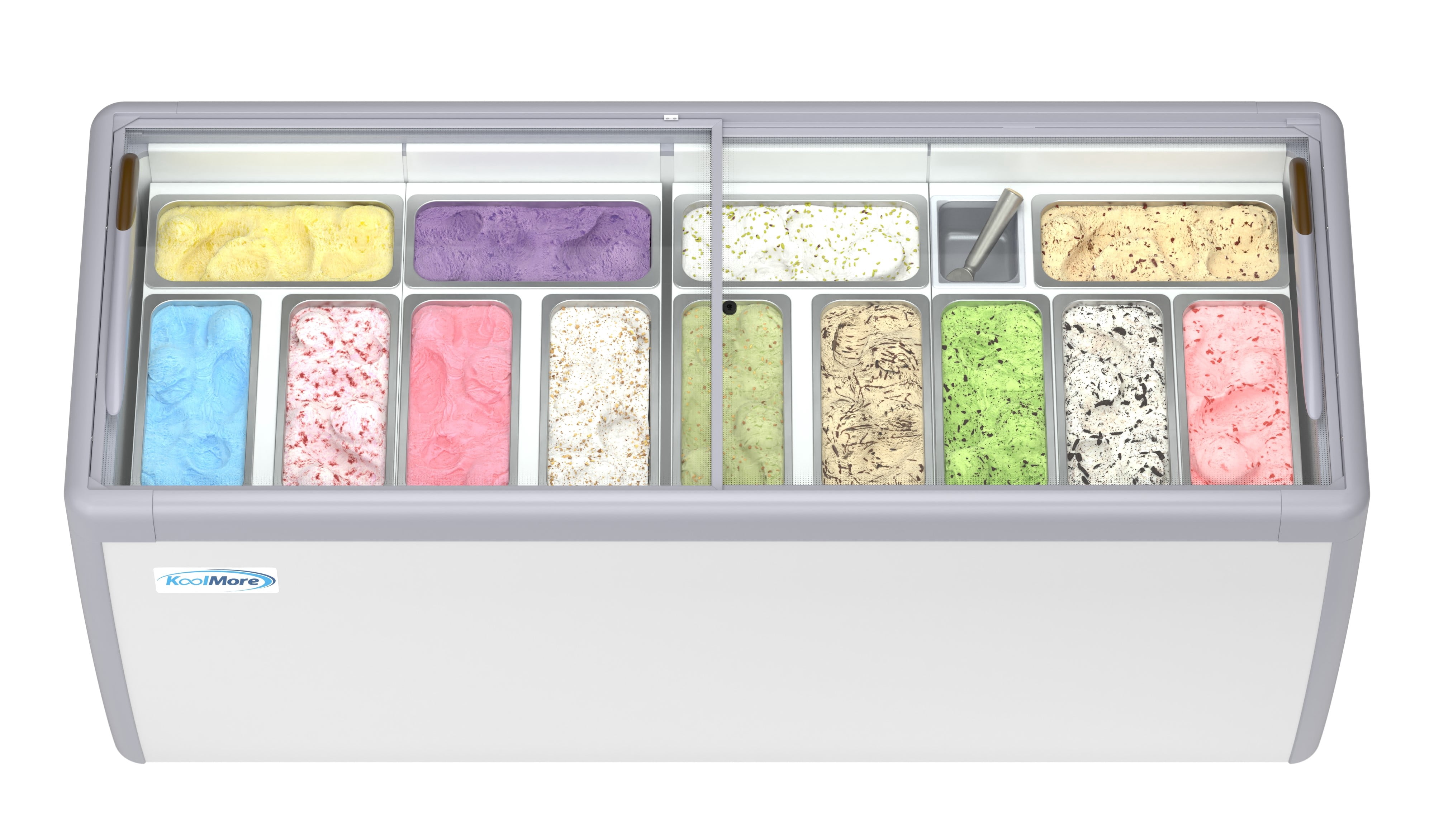 70 in. Gelato Dipping Cabinet Display Freezer with Sliding Glass Door, 20 cu. ft. KM-GDC-71SD