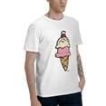 thumbnail image 2 of Cartoon Ice-Cream Men's T-Shirt Cotton 100% Summer Tops Fashion Casual Cartoon Ice-Cream Short Sleeves for Men Women Round Collar Top Tees, 2 of 6