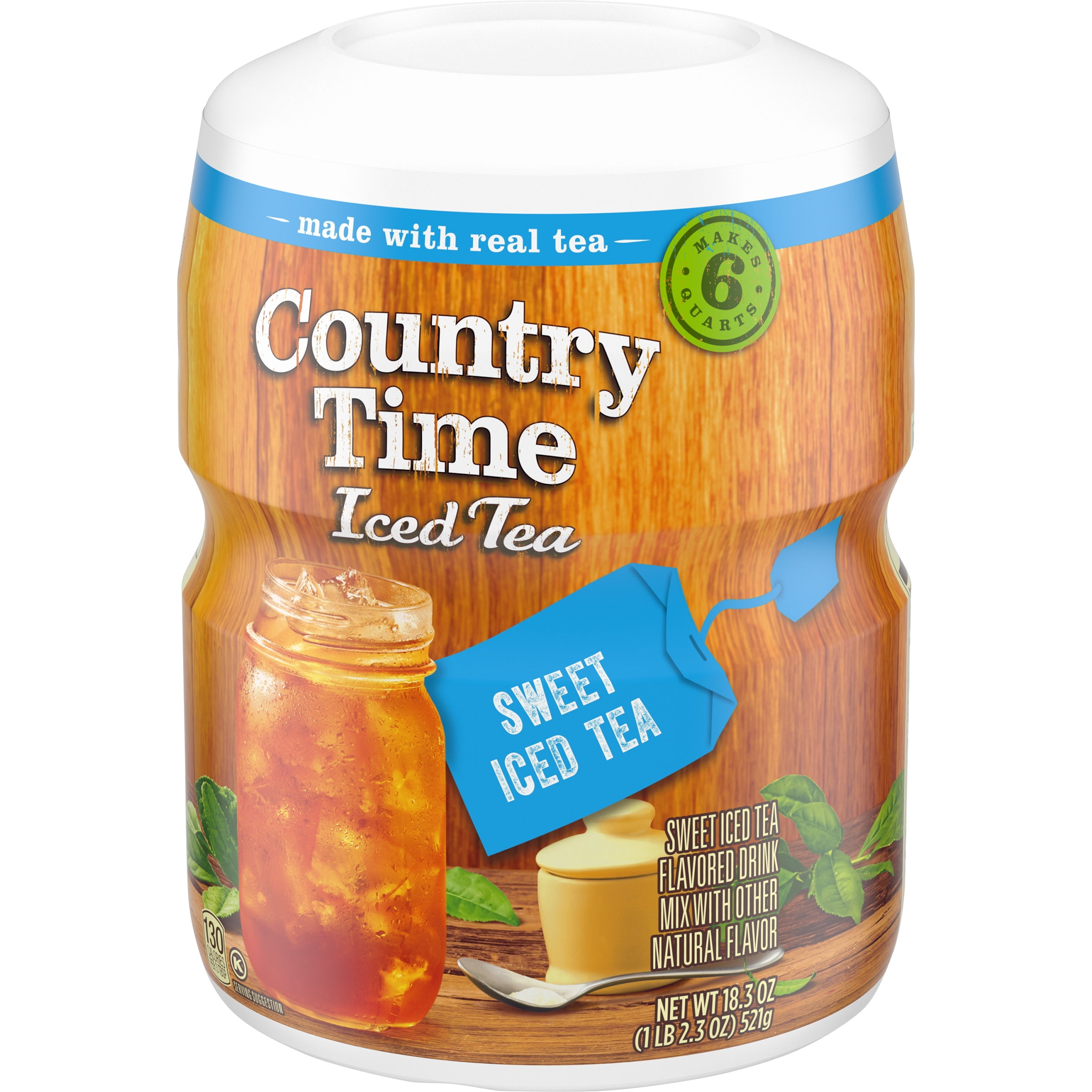 Country Time Sweet Tea Naturally Flavored Powdered Drink Mix, 18.3 oz Canister